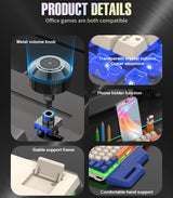 Gaming Keyboard 100% Layout Mechanical Feel 104 Key Spanish Russian Korean Arabic Keyboard Gamer Wired RGB Volume Knob Mouse K90