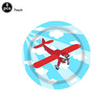 Fighter Plates Airplane Birthday Party Decor Plane Plates Blue Sky Plates Two Fly Paper Plates Napkins Party Supplies for Boys