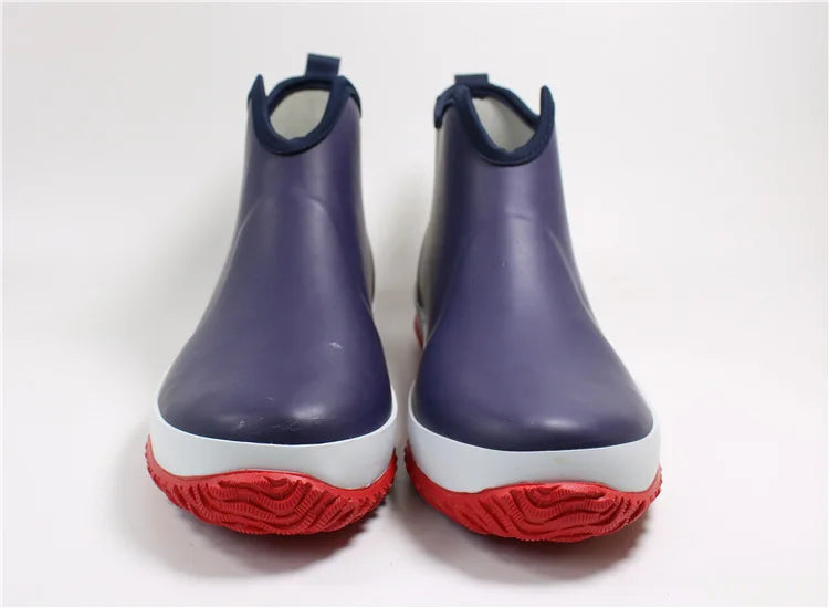 2022 New Men's Pull-on Rain Boots Waterproof Rubber Ankle Boots Outdoor Leisure Fishing Boots Student Rain Boots