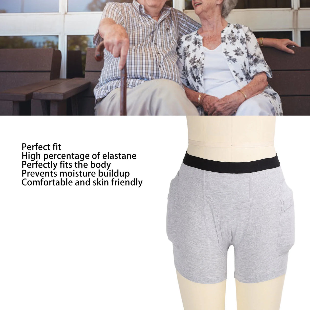 Man Briefs Old Man Shorts Prevents Collision Hip Protection Man Safety Briefs for Old Man
