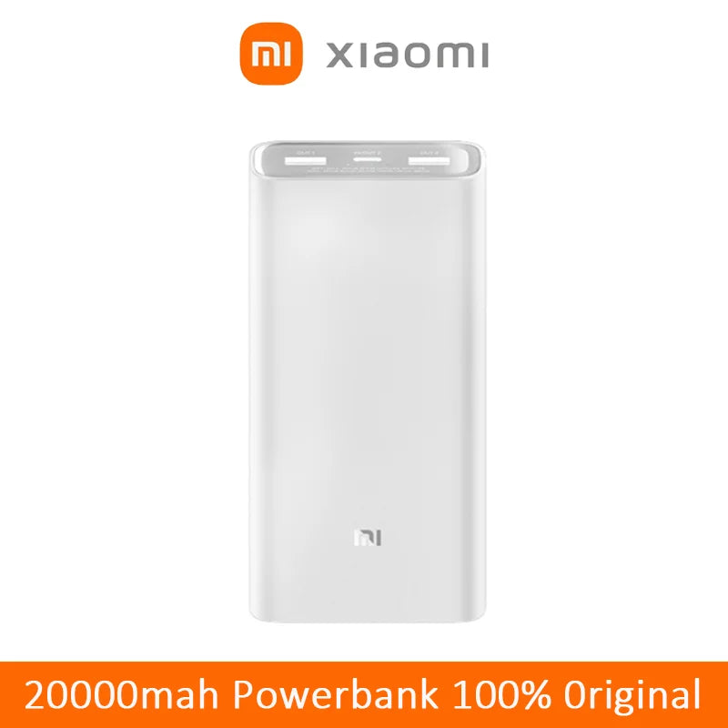 easyown 20000mAh PowerBank PLM18ZM Type-C Dual Way Fast Charge Powerbank 18W Flash Charging 2 USB 1 Type C Output Mi Powerbank