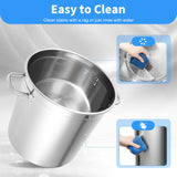 Cooking Pot, 35 L Catering Stock Pot, Cooking Pot with Stainless Steel Lid and Handles, Large Cooking Pot for Cooking, Stewing