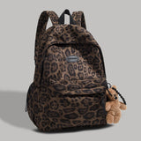 Leopard print Woman Backpack School Book Bags For Teenage Girls Boys Harajuku Female College Bag Student Lady leisure BagPack