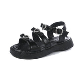 Girls' Sandals 2025 Summer New Children's Princess Shoes Middle and Large Children's Beach Leakage Finger Shoes Soft soled Shoes