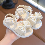 Girls' Elegant Sandals - Versatile & Stylish For Indoor/Outdoor, Beach-Ready Princess Shoes With Beaded Tassels, Breathable & Li