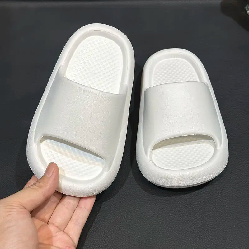 Summer Solid EVA Boys Girls Slippers Waterproof Soft Bottom Beach Shoes For Children Indoor Non Slip Casual Kids Slippers
