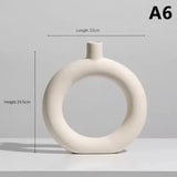 Bedroom Desktop Home Decor Photography Background Decor Modern Simple Ceramic Art Vase Dried Flowers Flower Arrangement Ornament