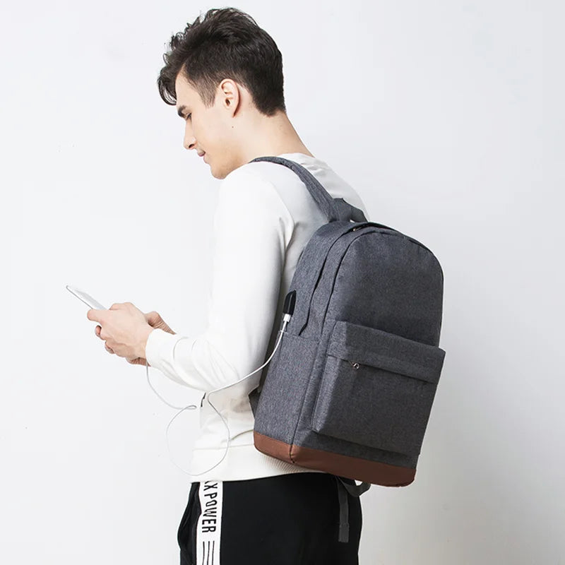 TINYAT 14 Inch Multi-Pocket Travel Backpack for Men Women, Waterproof School College Bag with Laptop Compartment, Outdoor Sport