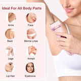 Electric Razor for Women Portable 2 in 1 Electric Shaver for Ladies Bikini Trimmer Facial Body Underarm Legs Waterproof Epilator