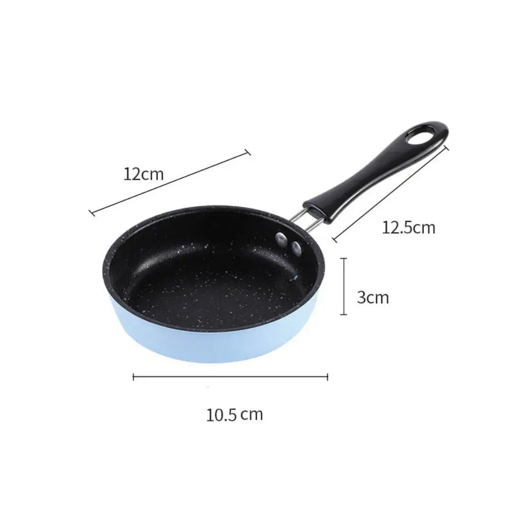 12cm Mini Non-stick Pan with Anti-stick Coating Long Handle Fry Egg Pan Lightweight Professional Omelette Pot Kids Toy