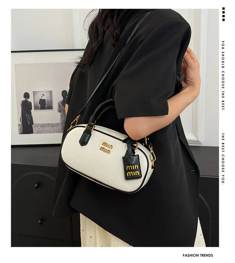 2025 Bowling Bag for Women - Stylish Oversized Pillow Tote, Fashionable Crossbody Shoulder Bag Trendy Versatile Handbag