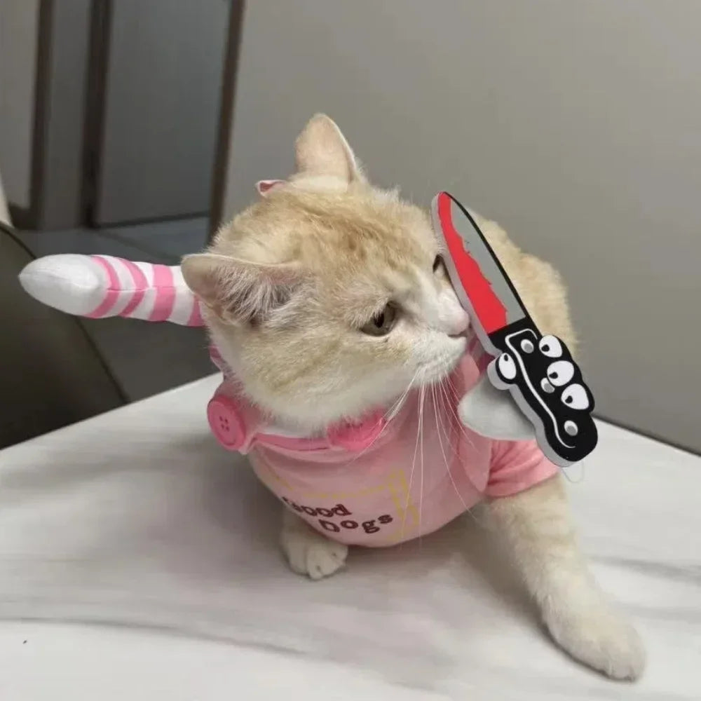 Cosplay Pet Costume Funny Party Cat Clothes For Small Medium Dogs Cats Halloween Cute Cats Apparel Festival Kitten Sphynx Gift