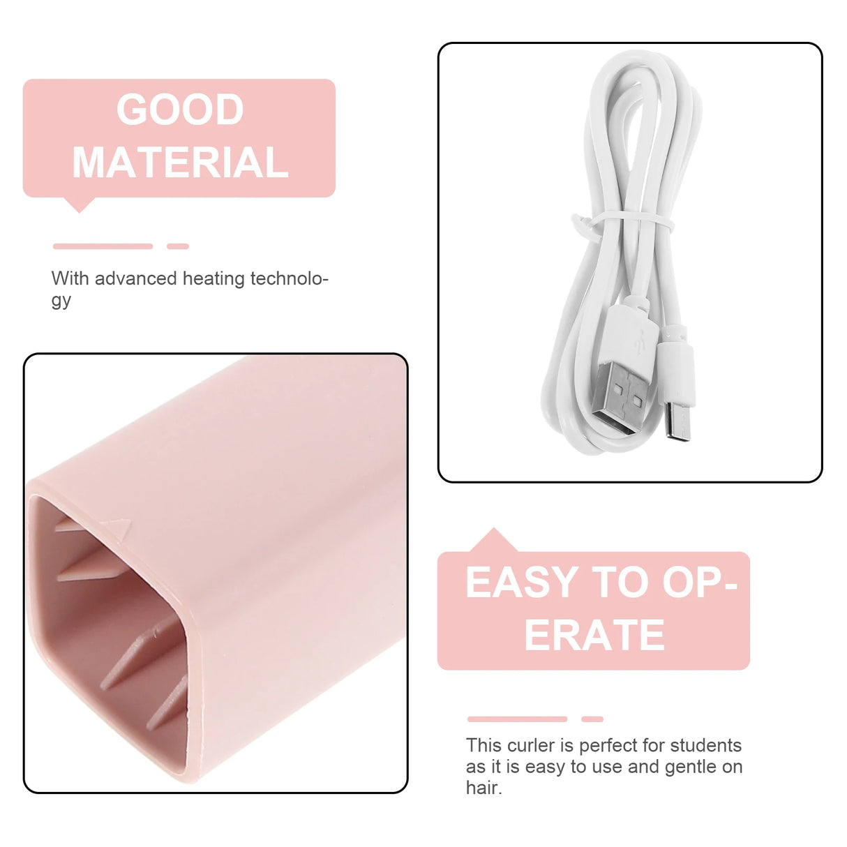 Hair Straightener Electric Curling Iron Curler Flat for Women Girls Styling Tool Styler Wand Cordless Metal Automatic Travel