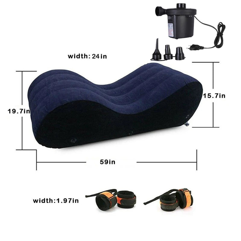 Portable Inflatable Sofa Bed S-shaped Love Position Labor-saving Sitting Wedge Husband Wife Pillow Better Love Life Furniture