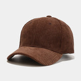 Autumn Corduroy Plain Baseball Cap for Men Women Daily Casual Outdoor Cricket Cap  Unisex Snapback   Casquette