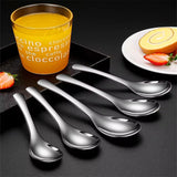 5pcs Stainless Steel Spoon Spoon Household Creative Stainless Steel Tablespoon Soup Spoon Small Spoon Spoon Children Dinner