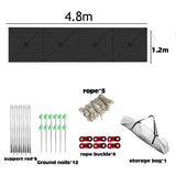 Camping Windscreen 4.8M Folding Windproof Shield Camping Sunshade Folding Wall Large Awning Tent Camping supplies 윈드 스크린 텐