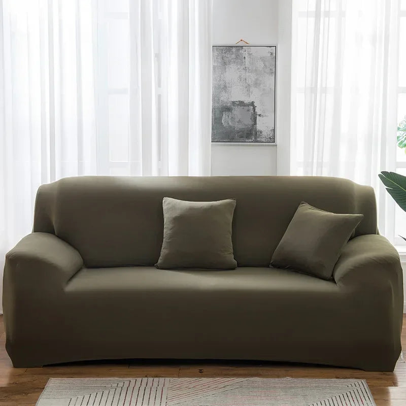 1/2/3/4 Seater Silk Cool Sofa Cover for Living Room L Shap Coner Couh Cover 2024 Spandex Extenble Sofa Protecter Unti Cat Dog