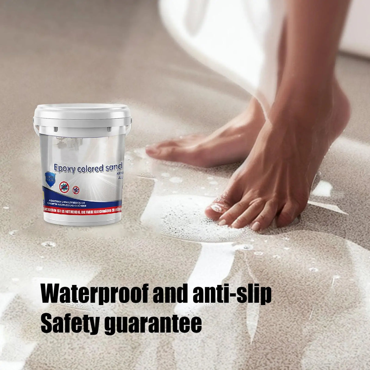 Marble effect floor coating Self-leveling High-gloss floor paint waterproof Water-Based Epoxy Coating for Home Factory garage