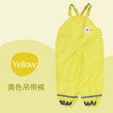 Kids Rain Gear Ultra-light Waterproof Children Strap suspender pants and poncho