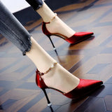 Stiletto Red Women's Heel Shoes 2023 Trend Sandals for Party and Weddings Pumps Chic and Elegant Sexy Heels for Women