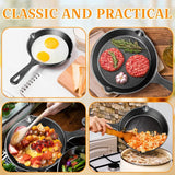 Mini Cast Iron Frying Pan Non-Stick Omelette Pan Portable Small Frying Pan Skillet with Double Drip-Spouts for Stove Oven