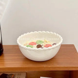 French Ins Ceramic Plates Home Pearl Edge Plates Western Cuisine Dish Home Breakfast Plates Steak Oval Household Tableware