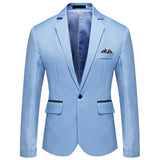2025 Men's Formal Office Blazer Jacket Suits Solid Fashion Wedding Dress Suit Jacket Coat Male Oversized Casual Blazer Hombre