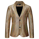Sequins Blazers Shiny Sequins Suit Jacket Halloween Outfits Two Button Blazer Tuxedo Disco Glitter Party Blazer For Men Dinner