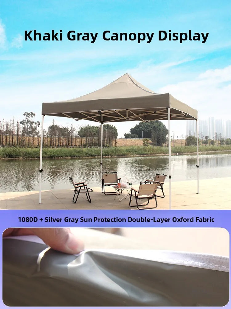 Thiened Four-Legged Umbrella Tent Top Cloth 3x3 Outdoor Sunade Waterproof Sun Protection Large Umbrella Canvas Stall