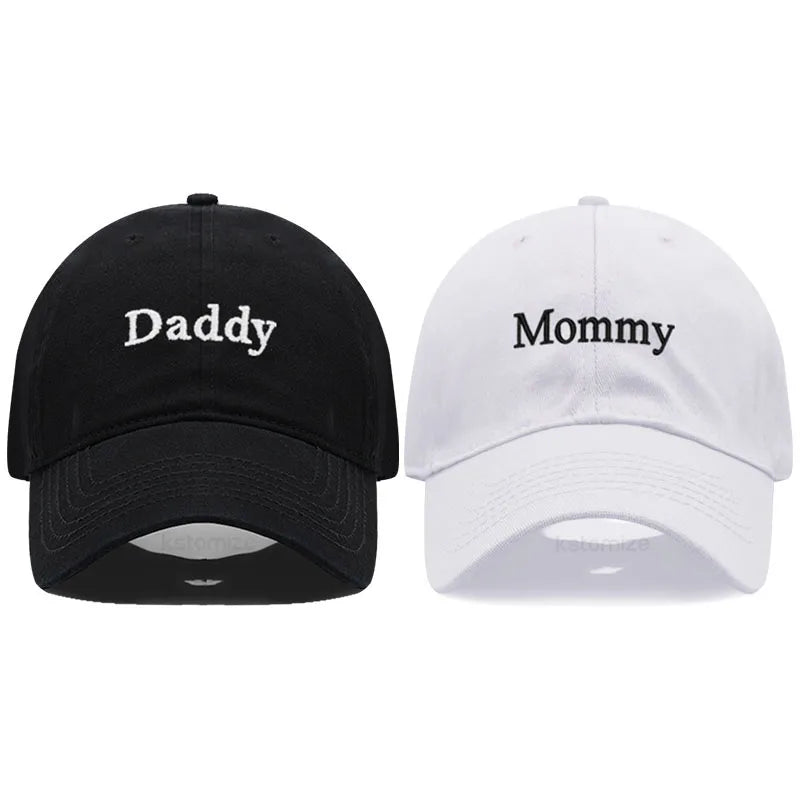 Daddy & Mommy Baseball Cap for Men & Women Unisex Soft Washed Cotton Embroidery Baseball Hats For Father's Mother's Day gifts