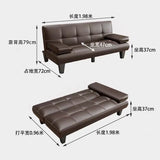 Simple  Foldable Sofa Bed Fabric 3-Level Adjustment  Living Room Office Bedroom Furniture Solid Wood Bean Bag Sofa