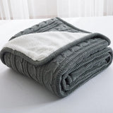 Cozy Cable Knit Throw Blanket Nordic Knitted Thread Blankets For Bed Sofa Cover Bedspread On The Bed Home Travel TV Nap Blanket