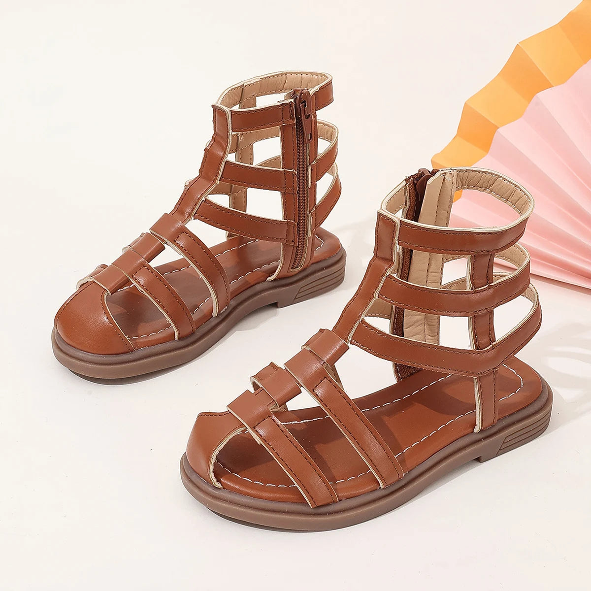 Girls sandals new summer medium and large children princess shoes soft sole shoes
