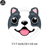10pcs Farm Animals Party Paper Plates Cock Pig Cow Sheep Disposable Plates Kids Birthday Decor Cartoon Animals Dinnerware Plates