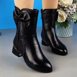 Winter Women Boots Faux Leather Snow Boots Warm Ankle Boots Women's Ankle Boots  2023