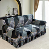1 pack elastic pleated skirt sofa cover all-inclusive sofa cover universal simple modern sofa protective cover suitable for living room study bedroom hotel hotel sofa cover