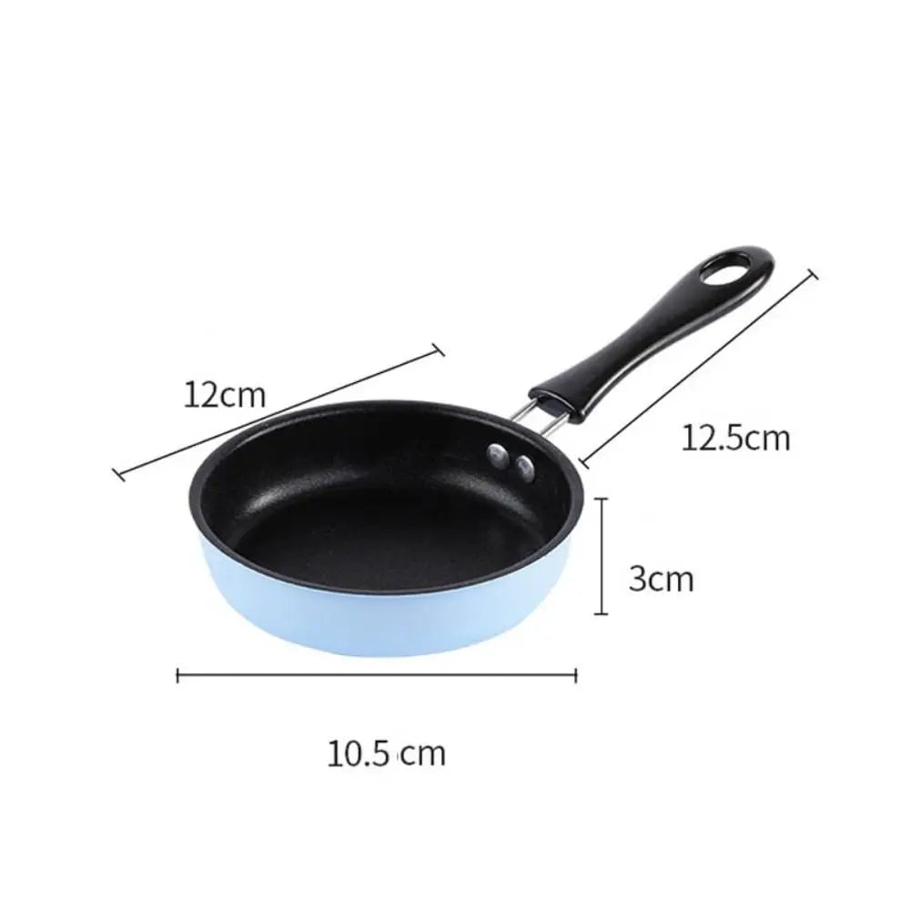 12cm Mini Non-stick Pan with Anti-stick Coating Long Handle Fry Egg Pan Lightweight Professional Omelette Pot Kids Toy