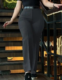 Women's Pants Autumn Fashion New Pants High Waist Straight Leg Work Pants Temperament Commuting Slim Fit Elegant Pants