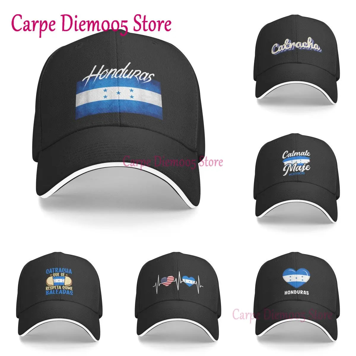 Honduras Flag Unisex Hats Fashion Adjustable Baseball Cap for Men Women