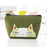 Women Canvas Coin Purse Card Key Mini Purses Pouch Girl Kid Children Cute Small Zipper Coin Purse Card Holder Wallet Storage Bag