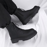 Luxury Brand Boots Chelsea Men's Boots Leather Men Designer Boots Fashion Casual Business Black Boots Thick Soled Mid Top Boots
