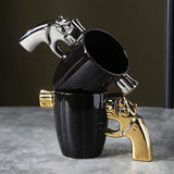 ceramic gun mug cup pistol gun handle mug cup sheriff mug