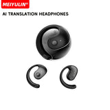 AI 144 Languages Real Time Translator Earbuds Wireless Translation Earphones Two-Way Instant Voice Ear Hook Translator Headphone