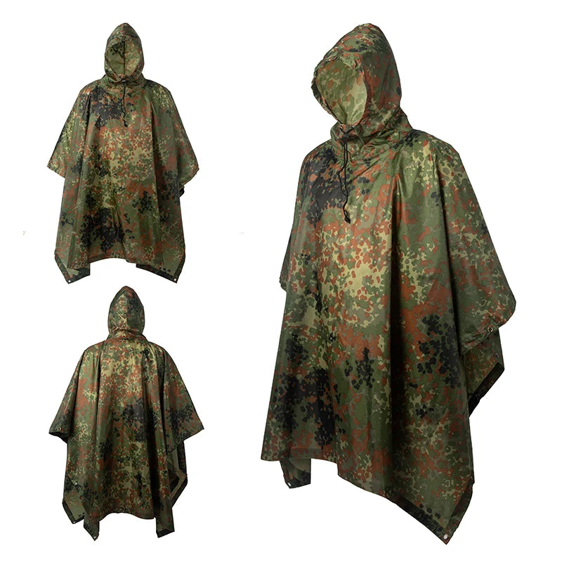 Accessories War Tactical Suit Rain Military Raincoat Poncho Army Umbrella Gear Ghillie Birdwatching Outdoor Home Hunting
