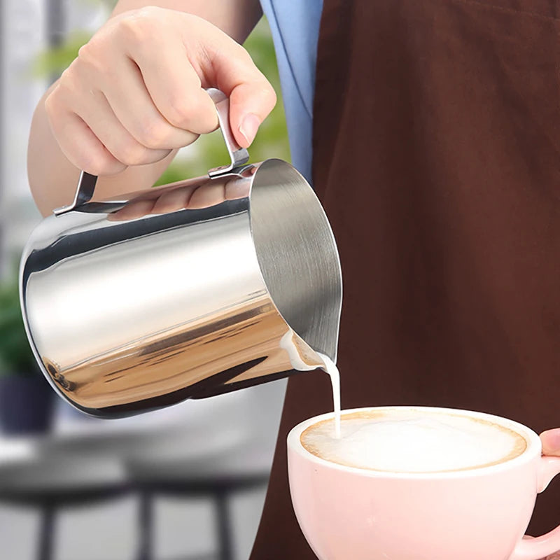Stainless Steel Milk Frothing Pitcher Espresso Steam Coffee Barista Craft Latte Cappuccino Milk Cream Cup Frothing Jug Pitcher