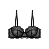 Bra of Women French Luxury Big Chest Appears Small Single Layer Ultra-thin Comfortable Gathering Sexy Lace Bra OWD6141