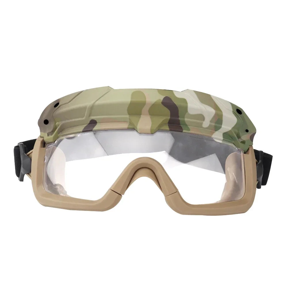 Sports Sunglasses for Men Women 2 Modes Airsoft Goggles Riding Eye Protection for Hiking Paintball Hunting Gear