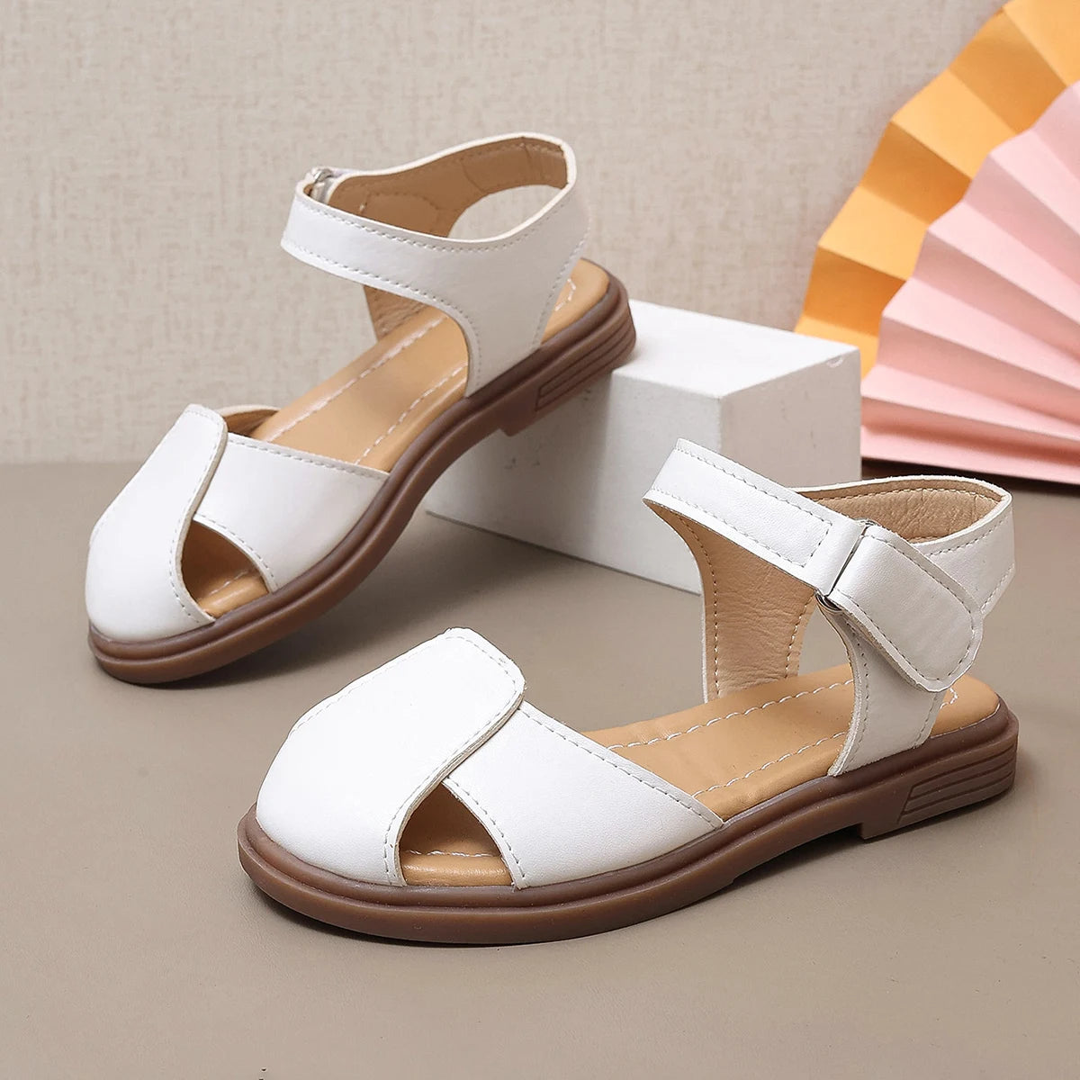 Girls sandals new summer medium and large children princess shoes soft sole shoes