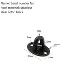Black Stainless Steel Wall Hook Heavy Duty Fixed Pad Eye Plate Deck Door Buckle U/J-Shaped Heavy Duty Ceiling Mount Hanger